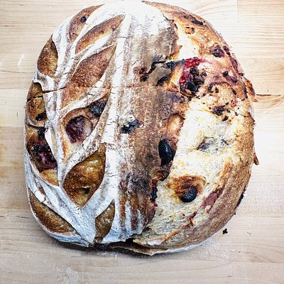 White chocolate raspberry Loaf