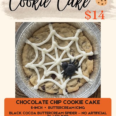 10/23 Halloween Chocolate Chip Cookie Cake