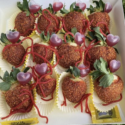 Chamoy Infused Strawberries 