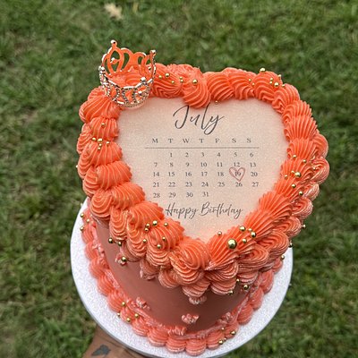 6” Heart Cake - Burn Away