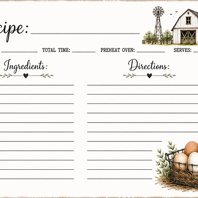  Recipe Cards  #10