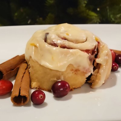 Cranberry Orange Cinnamon Rolls~4-Pack 