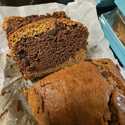 Pumpkin Double Chocolate Chip Bread