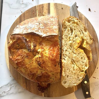 Jalapeño Cheddar Sourdough Rustic Loaf - Boule  