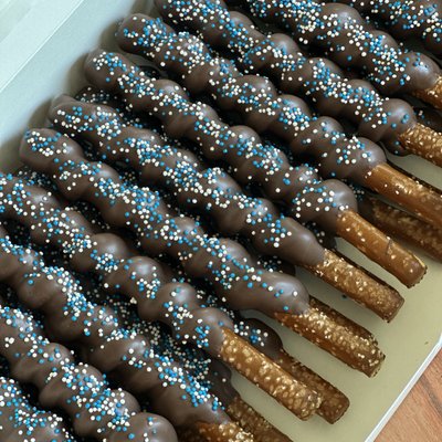 Caramel Twisted Chocolate Covered Pretzels 