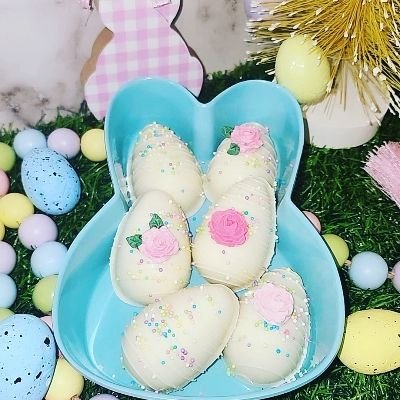 creamy white chocolate peanut butter eggs