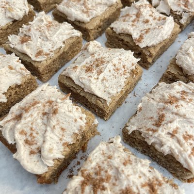 2” Square Chai Spice Cookie Bar With Chai Spice Frosting- 12 Pack
