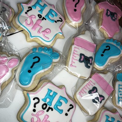 Gender Reveal Cookies 