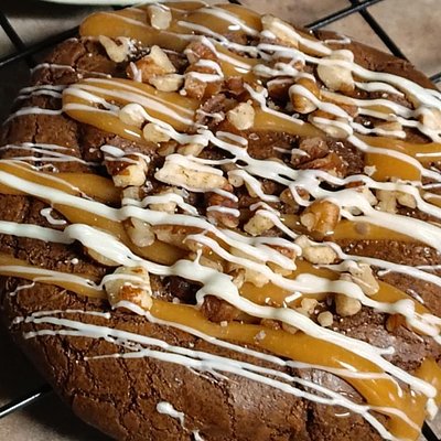 Chocolate Turtle Brownie Cookie