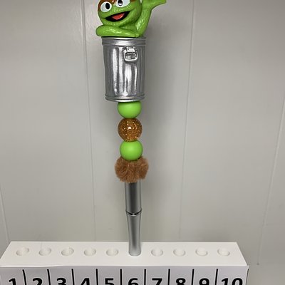  Monster In Garbage Can Beaded Pens --- To Order Please Note The Number That Corresponds To The Pen(s) You Would Like To Purchase 