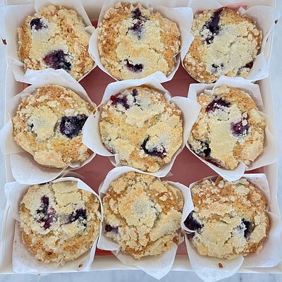 Sourdough Mixed Berry Muffins