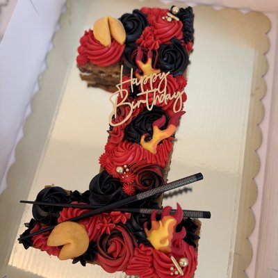 15x10” Double Layer Cookie Cake Letter or Number