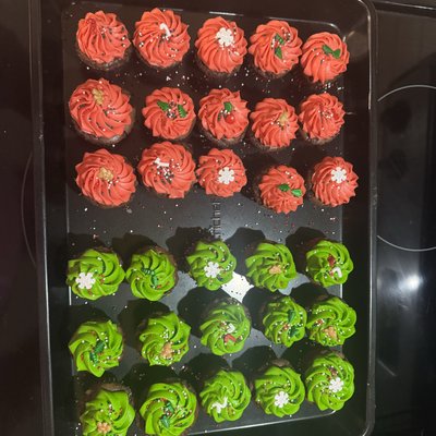 Brownie Bites W/Vanilla Frosting - 1 Dozen