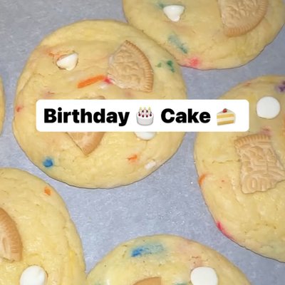 Birthday Cake Cookie 🍰 (Without Icing)