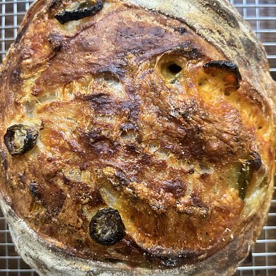 Cheddar Jalapeño Sourdough Boule 