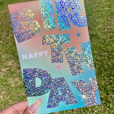 Sparkly Happy Birthday Card