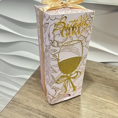 Cake Box In Wine Glass 