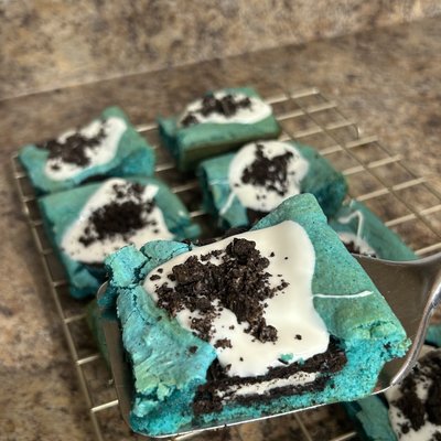 Blue Velvet Brownies