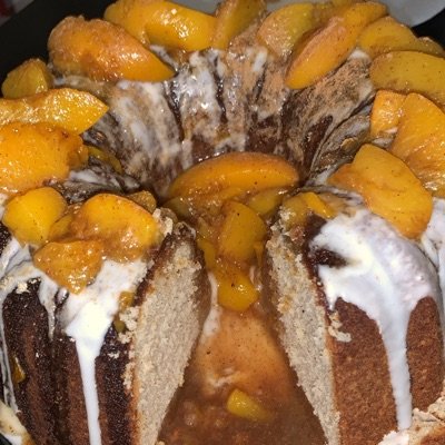 Peach Cobbler Pound Cake 