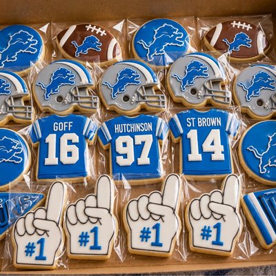 Football Party Set Sugar Cookie