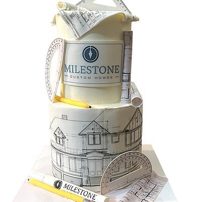 2 Tiered Cake - 6"/8" (serves around 40) 