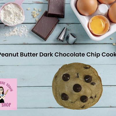 1 Dozen Peanut Butter Dark Chocolate Chip Cookies 