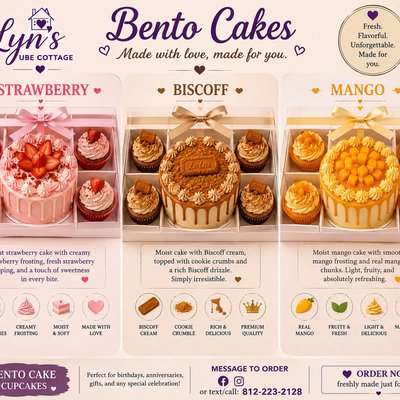 Strawberry, Biscoff, , Mango  And Cho.dream Cake Bento Deluxe
