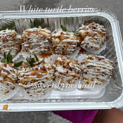 White Turtle Chocolate Covered Strawberries 4/$14 • 6/$20 • 8/$26 • 12/$38