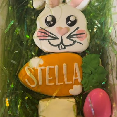 Personalized Easter Bunny Cookies