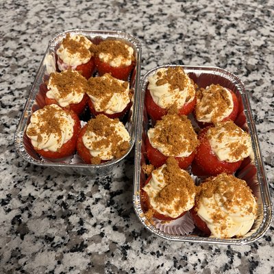 NEW ITEM!! Cheesecake Stuffed Strawberries 