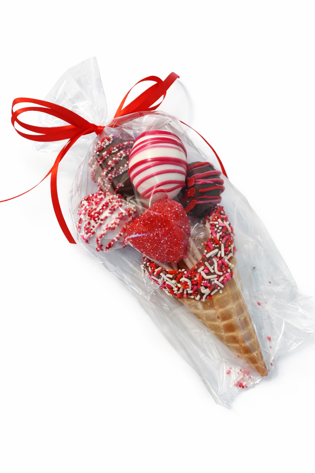 Half Dozen Cake Pop Bouquet In Waffle Cone 