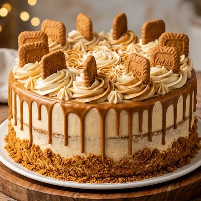 2 Layer 8inch Biscoff Cookie butter Cake