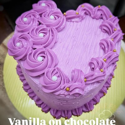 7” Heart Shaped Vanilla Cake (choose Frosting Flavor)