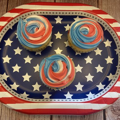 Patriotic Cupcakes -One Dozen