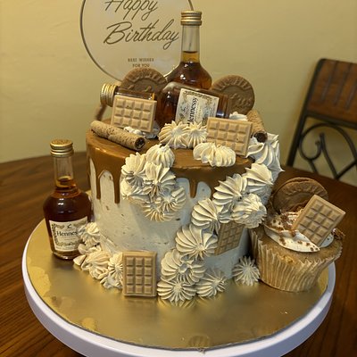 6inch 2 Layer Custom Hennessy Themed Cake