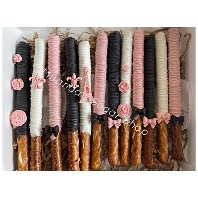 Chocolate covered pretzel rods