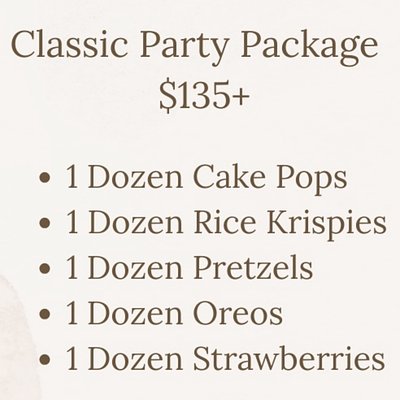 Classic Party Package 