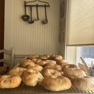 Sourdough Plain Bagels (4)