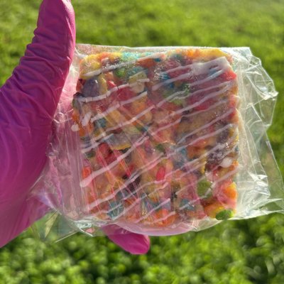 Fruity Pebble Rice Krispie Treat