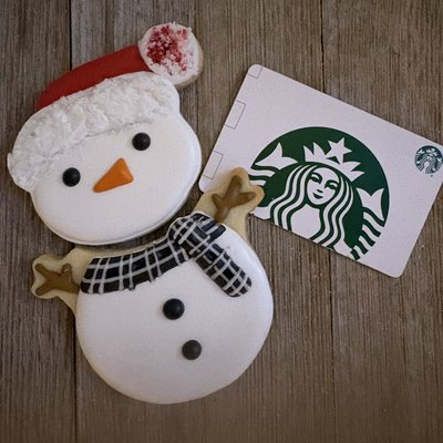 Thank You Snow Much 2-Cookie Set + Coffee Card Gift Set