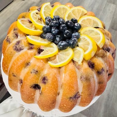 Lemon blueberry Bundt Cake
