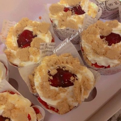 Strawberry Cheesecake Cupcakes Minimum order 2 dozen