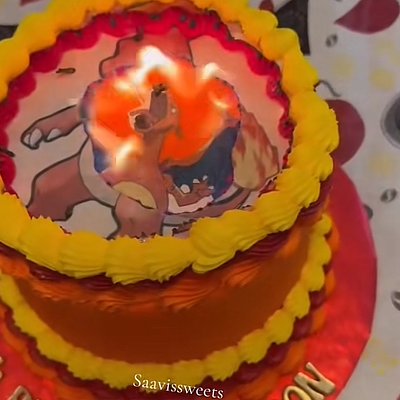 6” BURN Round Cake 