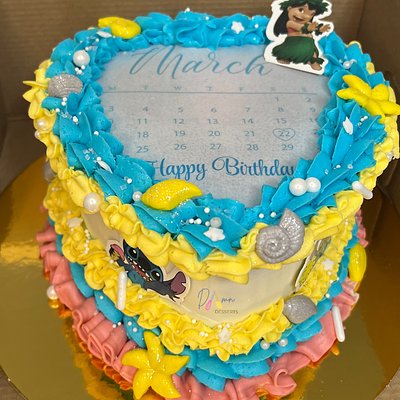 6” Burn Heart Cake