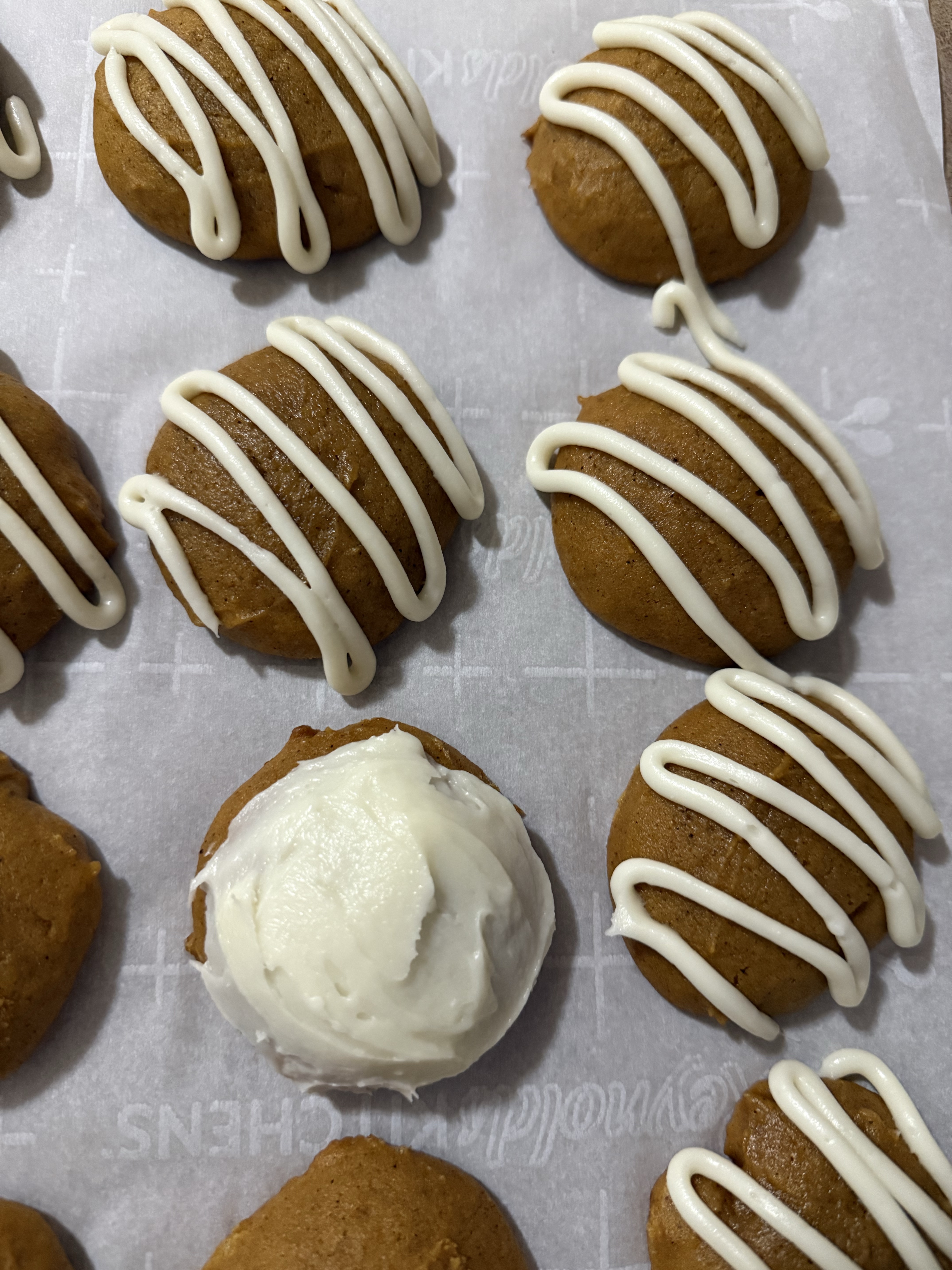 Pumpkin Cookies With Cream Cheese Frosting(6)