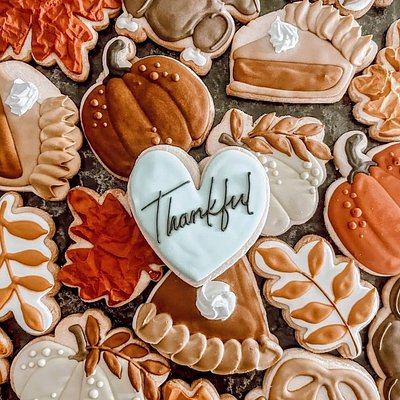 Assorted Thankful Decorated Shortbread Platter
