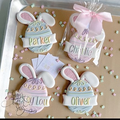 Personalized Easter Bunny Cookie