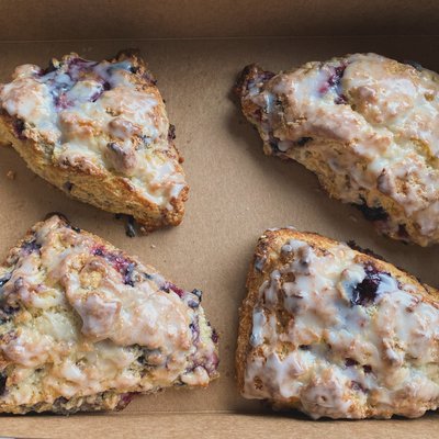 Scones- Blueberry, Bacon+cheddar, Pumpkin Spice, Chocolate Chip