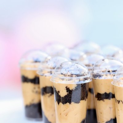 Dulce De Leche With Oreo Crumbles Cheesecake Shooters