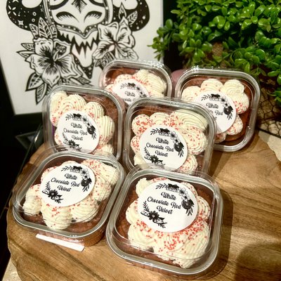 White Chocolate Red Velvet Brownie